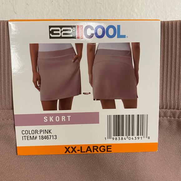 32 Degrees Cool Women's Pink Active Skort Pockets Size 2XL - Picture 6 of 6